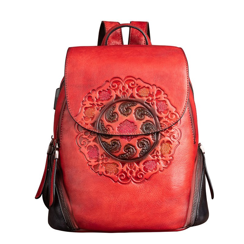 Large Capacity Backpack Creative Chinese Style Ladies Backpack