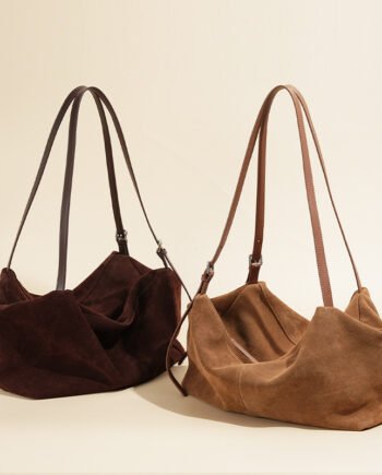 High-grade Large-capacity Frosted Idle Style Suede Crossbody Shoulder Bag