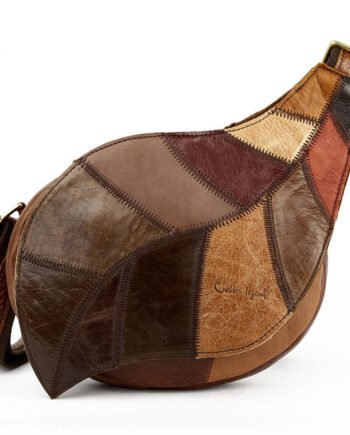 Leather bag leather women's leisure straddle leaf chest bag