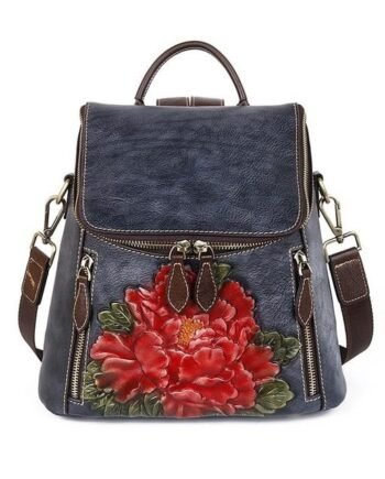 Large Capacity Full Head Leather Bag With One Shoulder