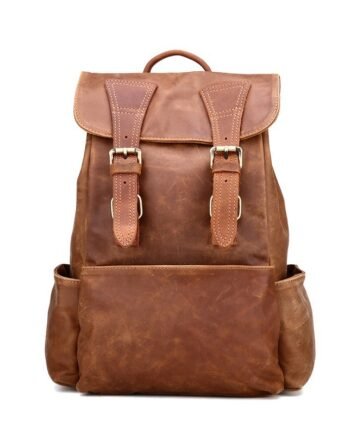 Ladies leather retro backpack