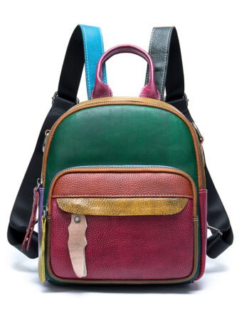 Vintage leather backpack
