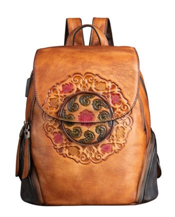 New Women's Leather Backpack with Cow Leather