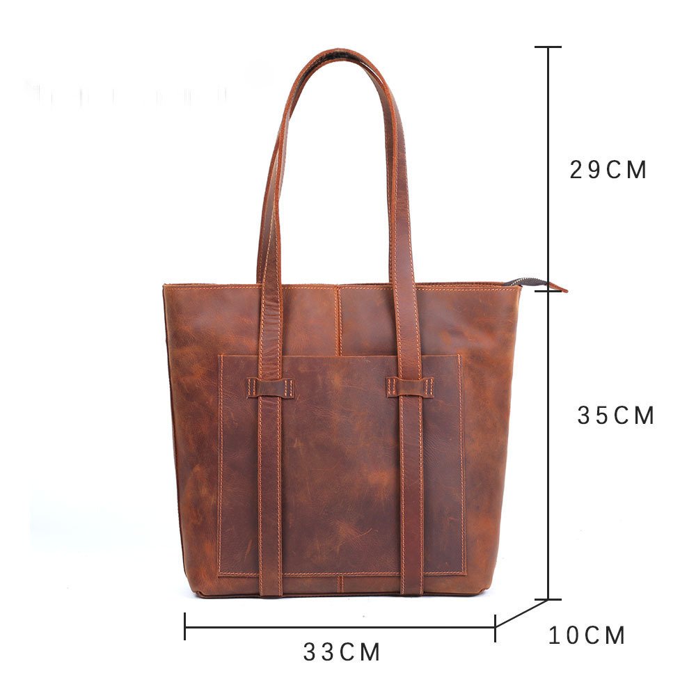 High-capacity Women's Shoulder Bag With The First Layer Cowhide Casual Bag